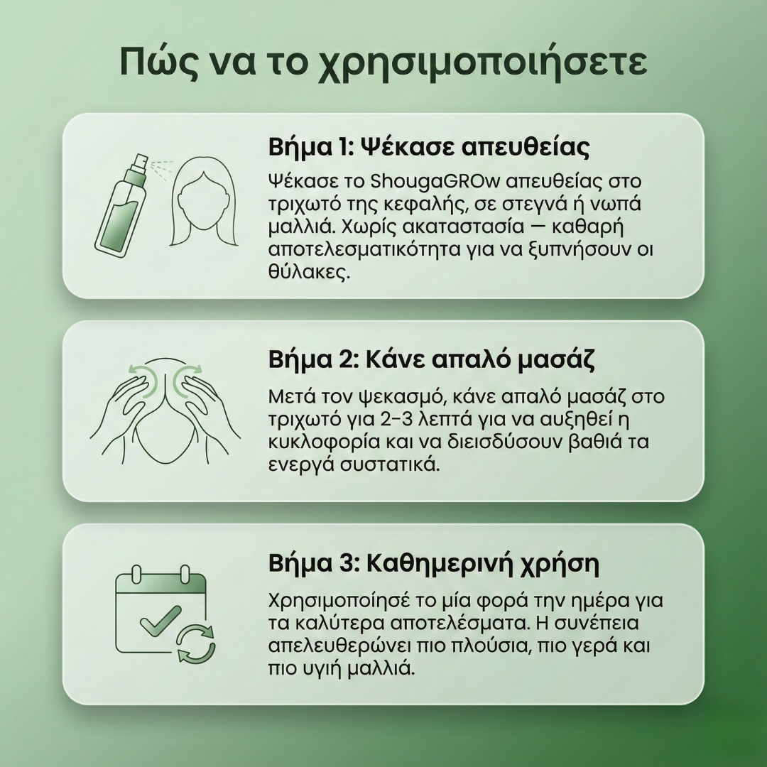 ShougaGROw: το σπρέι για πυκνά μαλλιά